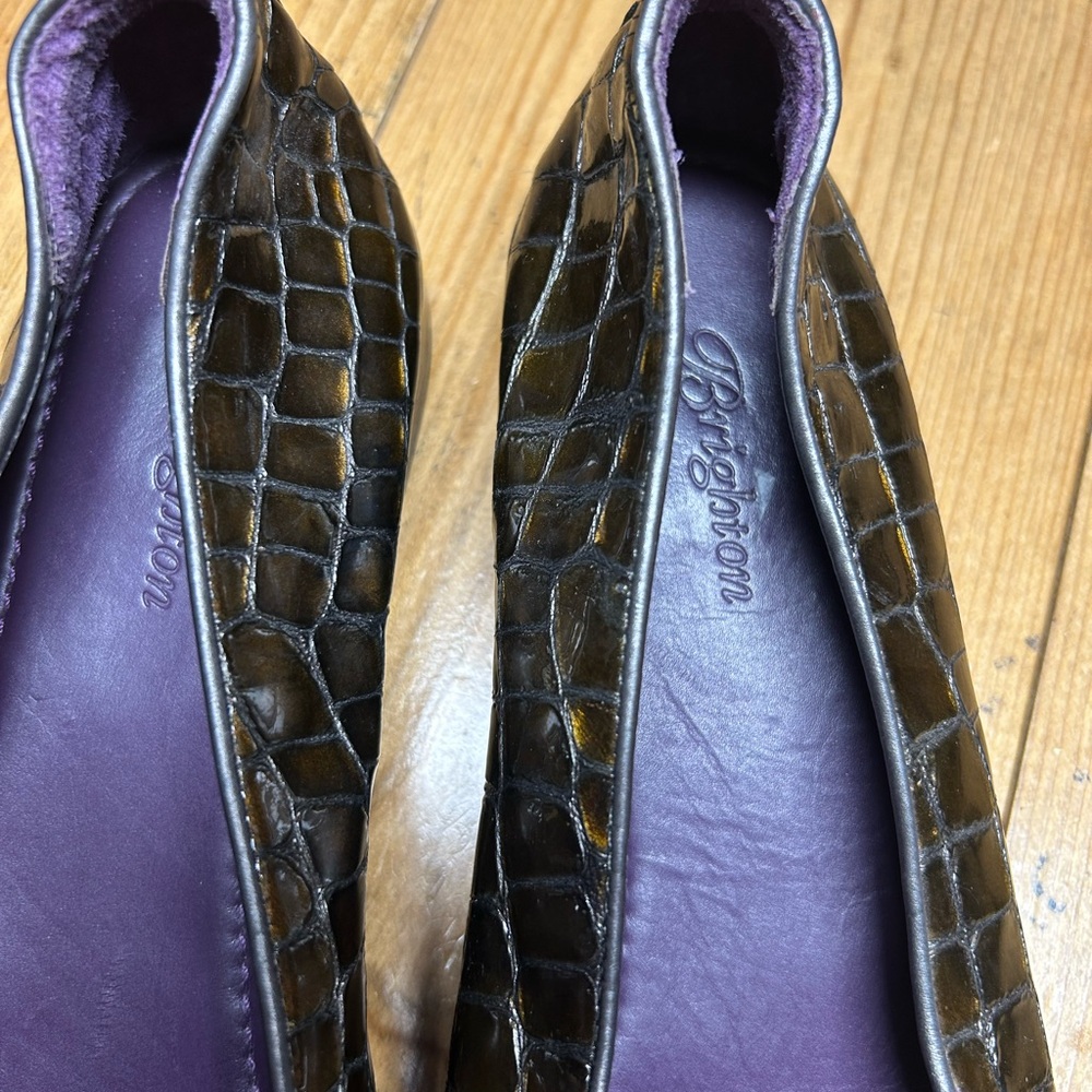 Brighton Medley mock croc leather embossed loafer. Size 8.5. EUC. Iridescent - Picture 4 of 10